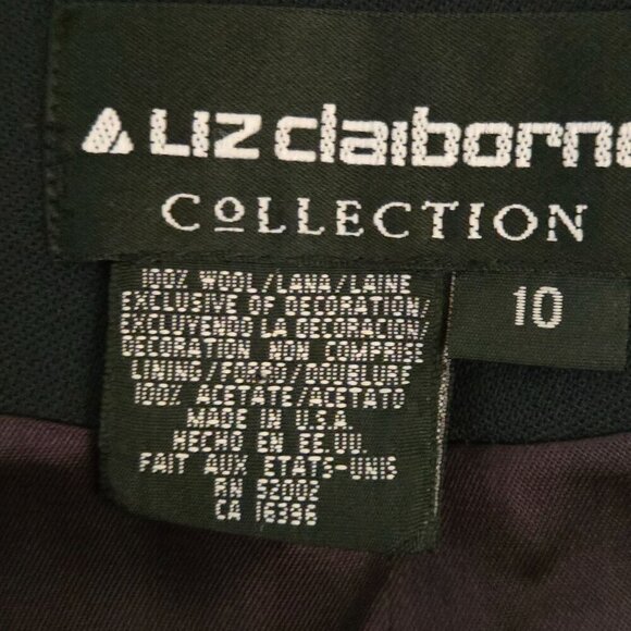 Liz Claiborne Vintage Navy Wool Embroidered Crests Gold Button Vest Size 10 - Picture 6 of 6